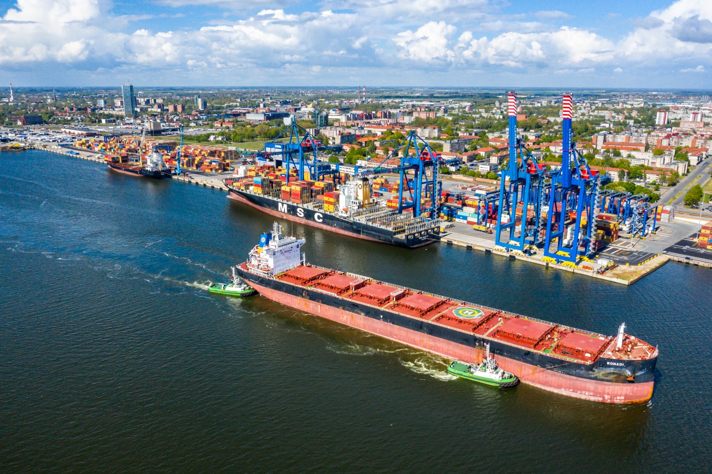 Marine operations at a European port